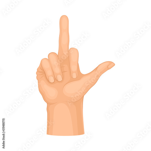 Detailed Hand Making Fig Sign Isolated on White Background Vector Element