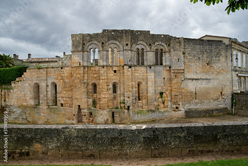 Ruins of former cardinal palace in Saint Emilion