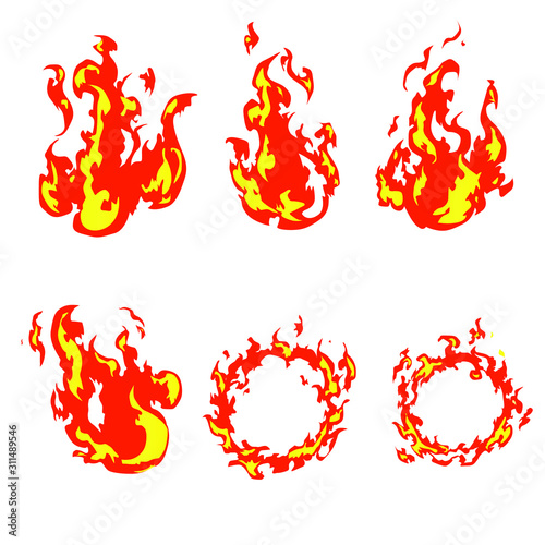 Red Fire Ball Vector