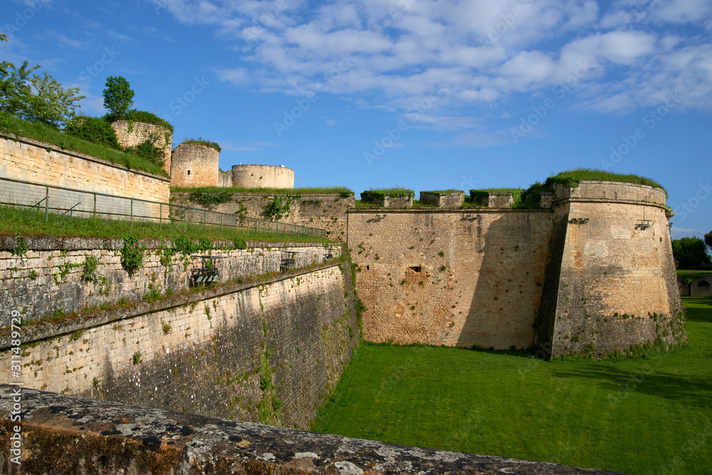 Inside the fortress walls of the city of Citadel of Blaye in Bordeaux