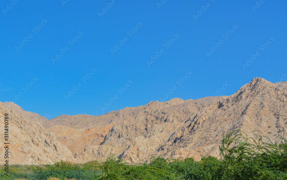 Al Hajar Mountains near Ras al Khaimah, United Arab Emirates Al Hajar Mountains near Ras al Khaimah, United Arab Emirates