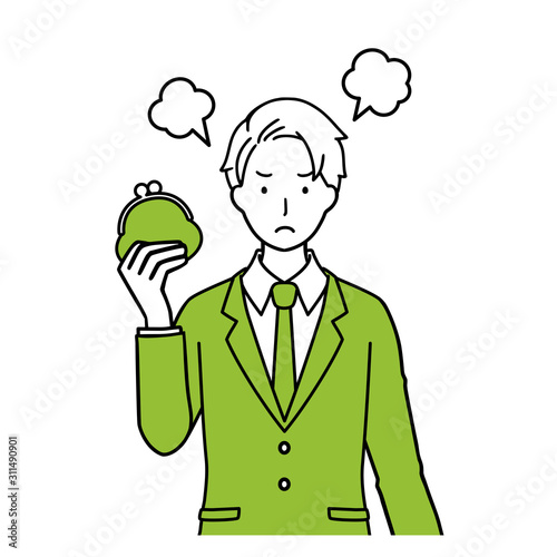 A man with a wallet.