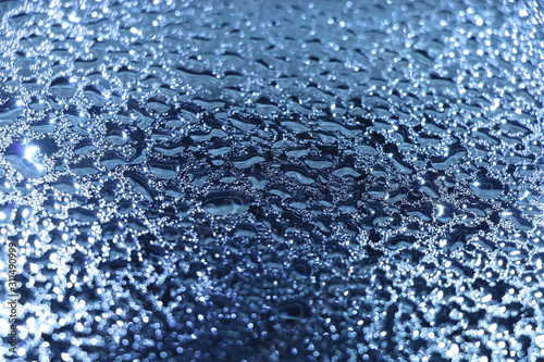 water drops on glass