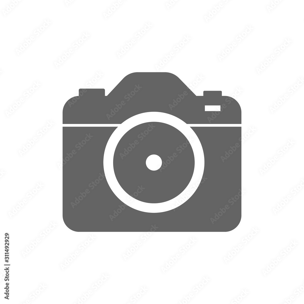 Camera icon. Isolated photo camera symbol. Vector illustration. Camera icon. Isolated photo camera symbol. Vector illustration.