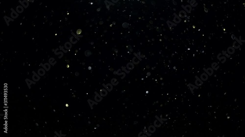particles on black background, abstract overlay with particles and bokeh