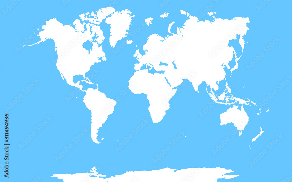 Obraz Wektor mapy świata na niebieskim tle szablonu dla wzoru strony internetowej