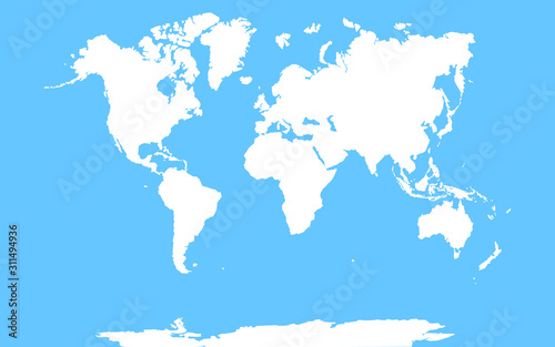 World map vector on blue background template for web site pattern