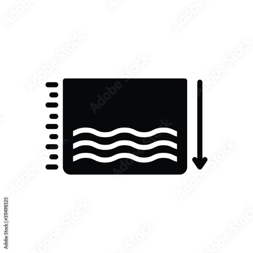 Black solid icon for fewer 