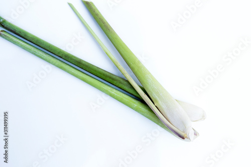 Lemongrass isolated on a white background  spices for cooking