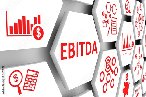 EBITDA concept cell background 3d illustration photo
