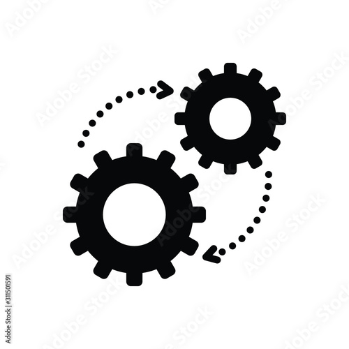 Black solid icon for mechanism 