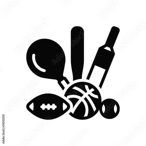 Black solid icon for sport 