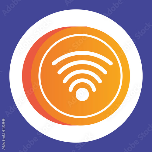 wifi connection signal button icon