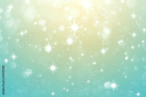 Bokeh soft blue and soft yellow abstract background