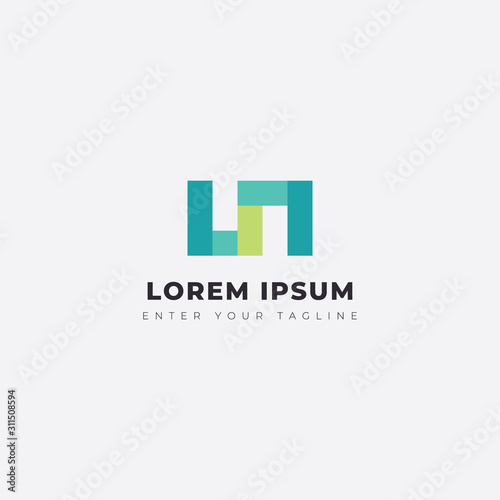 Logo Un Monogram Flat, Ui design Icon.