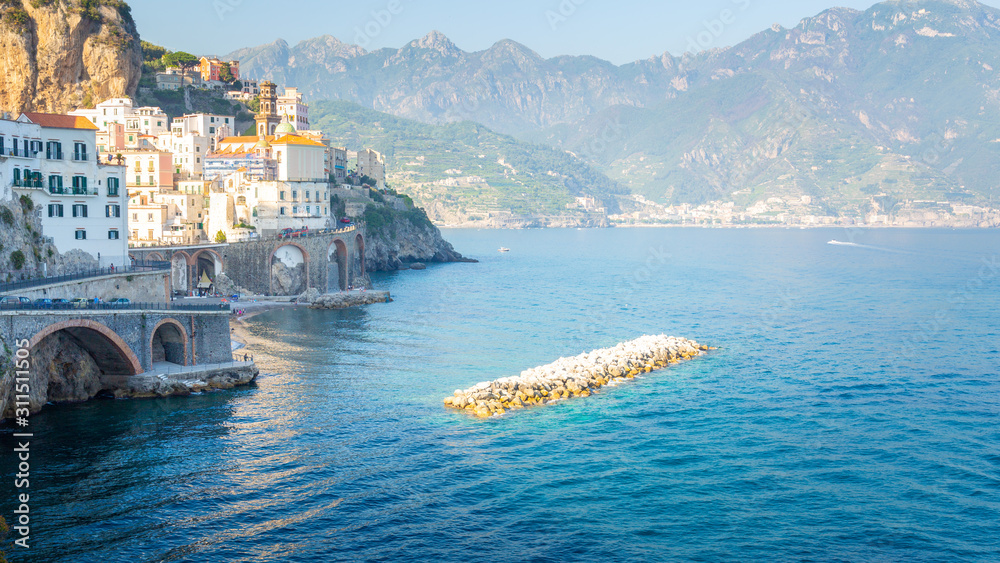 Naklejka premium Atrani, Amalfi Coast, Campania, Italy.