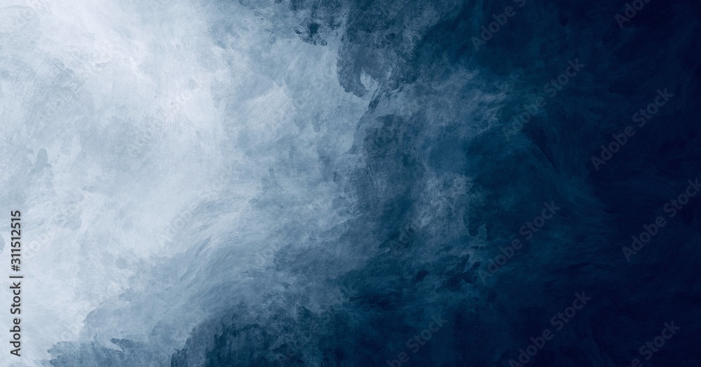 Obraz Abstract watercolor paint background dark blue color grunge texture for background, banner