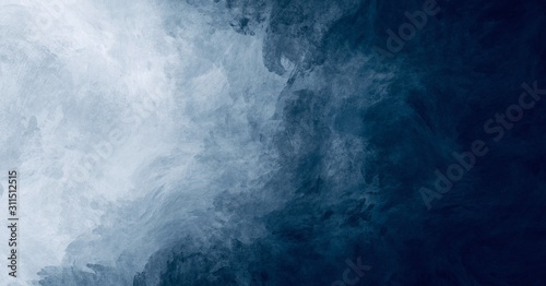 Fototapeta Naklejka Na Ścianę i Meble -  Abstract watercolor paint background dark blue color grunge  texture for background, banner