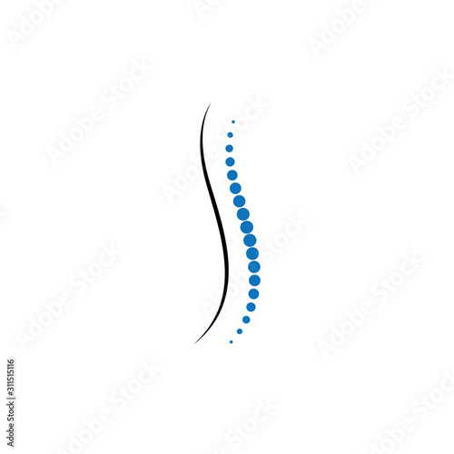 Spine diagnostics symbol logo template vector illustration