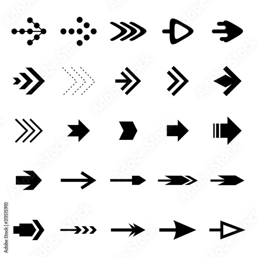 Right arrow vector template design