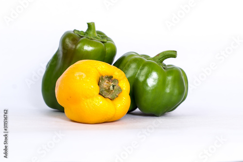 Green and yellow pepper