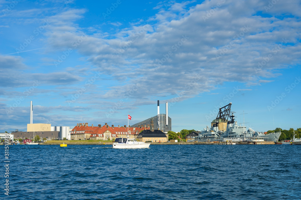 Copenhagen harbor in sunny summer day