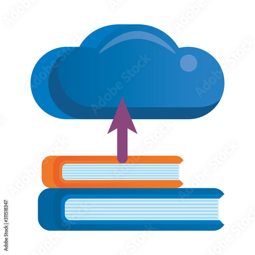 cloud computing server with books technology