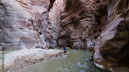 Canyoning dans le Wadi Mujib, Jordanie