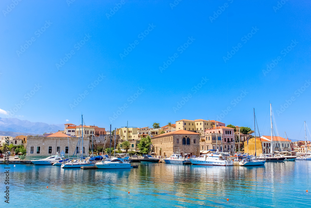 Panorama of the Mediterranean city - view from the sea