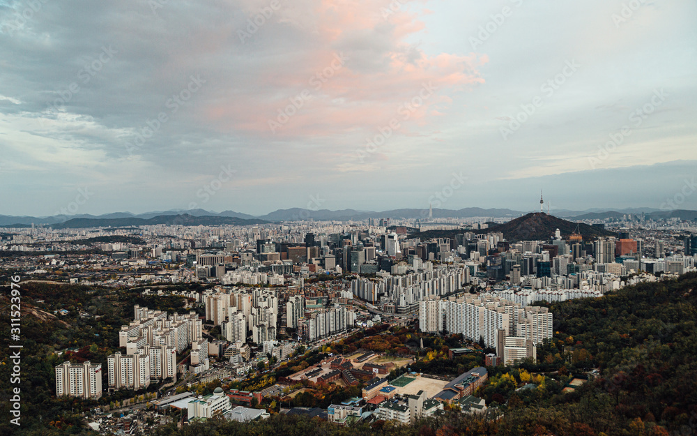 Seoul Panorama Süd Korea Aussicht