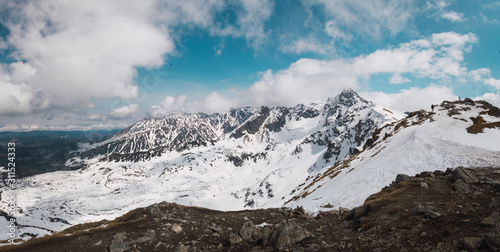 Fototapeta Naklejka Na Ścianę i Meble -  The impressive snowy mountains in the Tatra Mountains, Poland