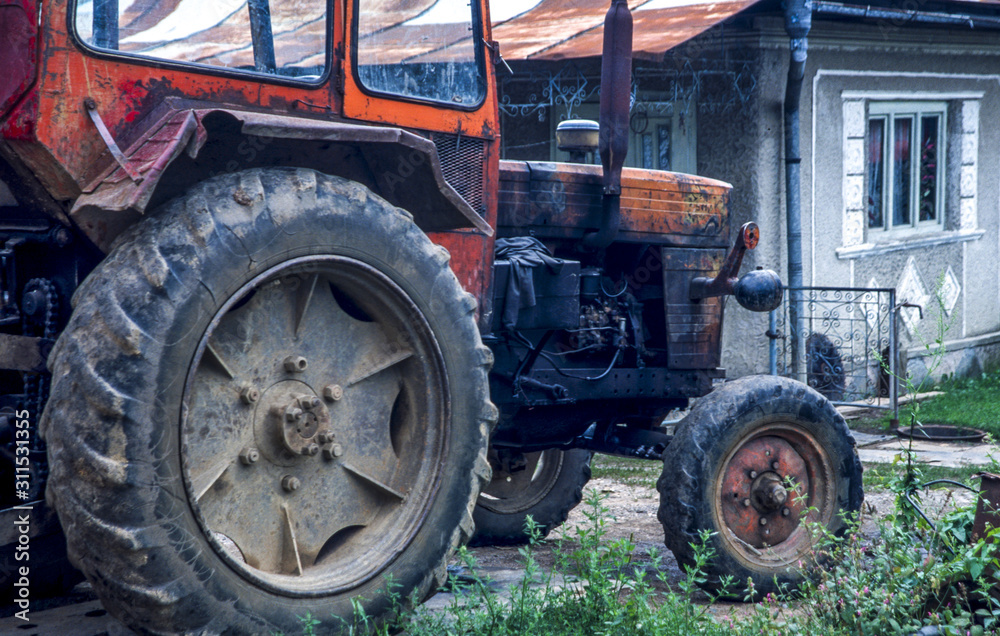 Traktor, Rumänien, Maramures, Plopis Traktor, Rumänien, Maramures, Plopis