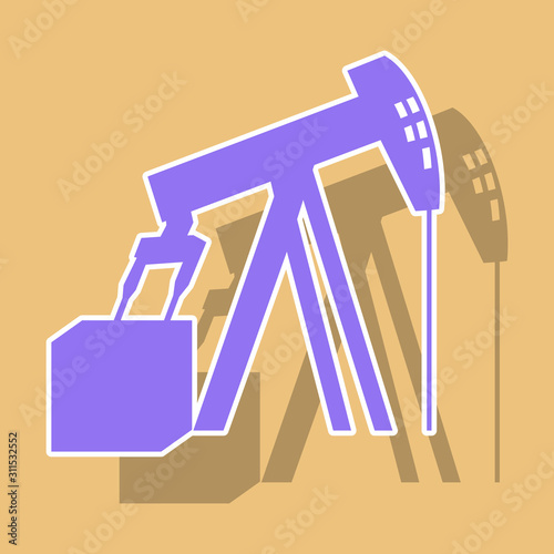 paper sticker on theme Arabic business oil derrick photo