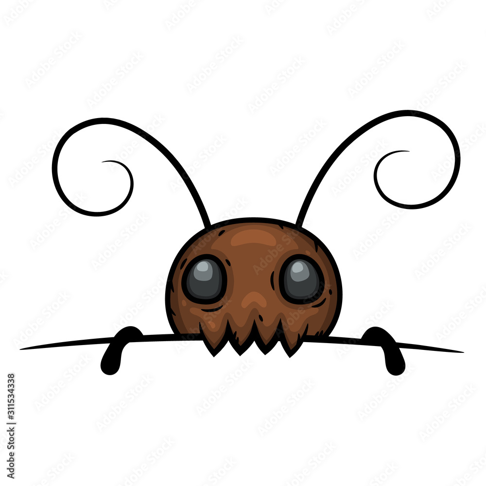 Termite or ant isolated on white background. Stock Vector | Adobe Stock