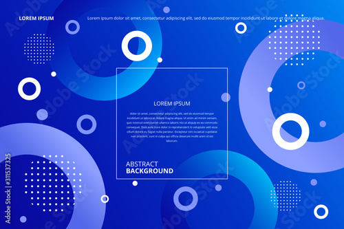 Abstract gradient blue circles background