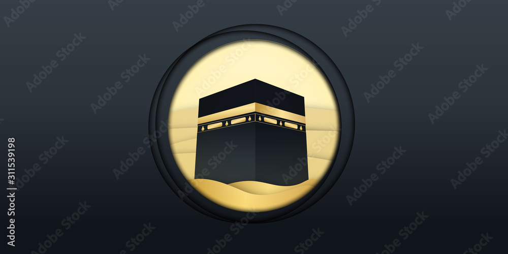 Gold Black Mecca Makkah Al Mukarramah Background for Islam Moslem Hajj Peace All the World Gold Black Mecca Makkah Al Mukarramah Background for Islam Moslem Hajj Peace All the World