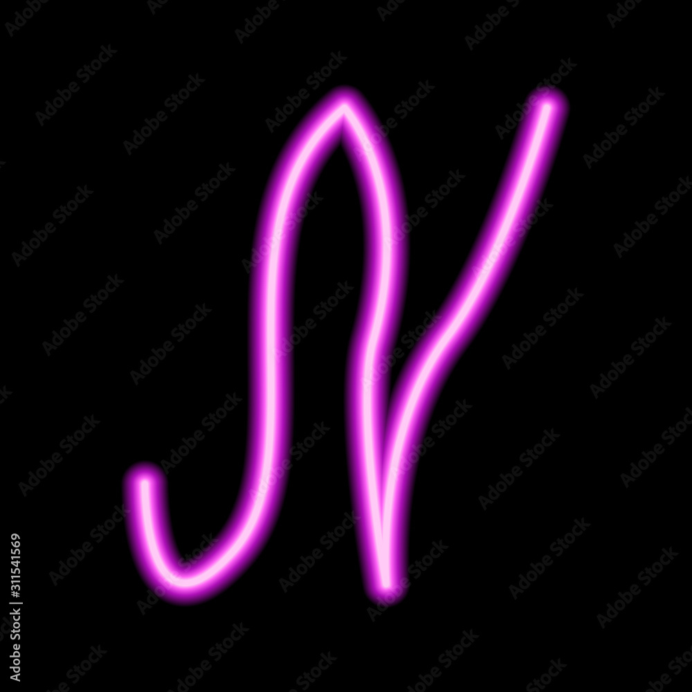 neon pink letter neon pink letter