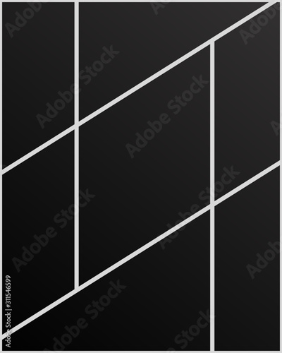 Vector empty collage board seven images, photos