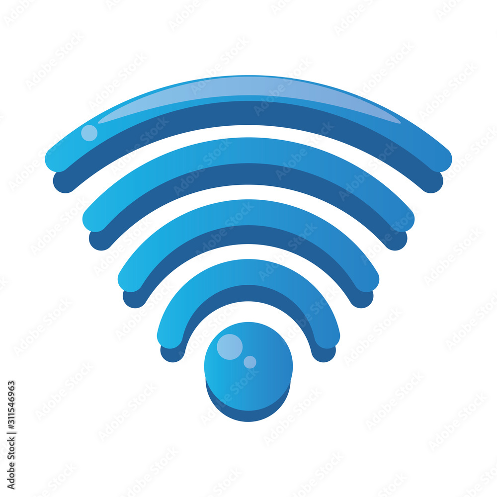 wifi connection signal isolated icon