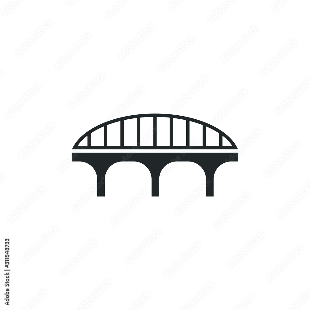 bridge icon template color editable. bridge symbol vector sign isolated on white background illustration for graphic and web design.