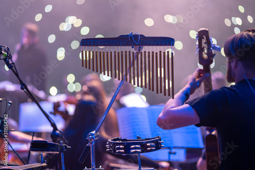 Canvas Print Musical instrument on the stage