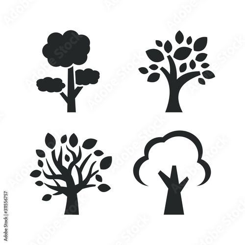 Tree icon template color editable. Tree symbol vector sign isolated on white background illustration for graphic and web design.