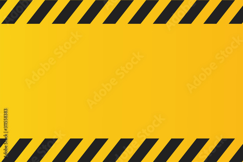 Yellow and black police background to alert the danger area.