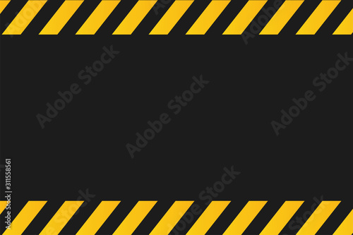 Yellow and black police background to alert the danger area.