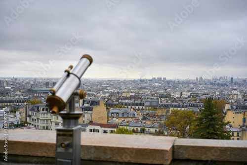A platform for viewing the panoramas of the city on the hill of Montmartre