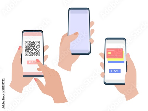 Hand holding smartphone