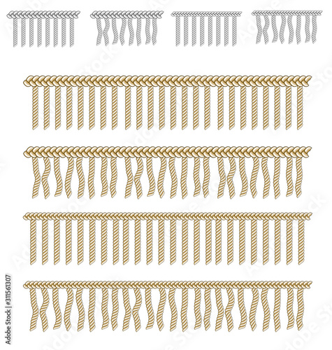 Rope fringe brush colorable edit by stroke