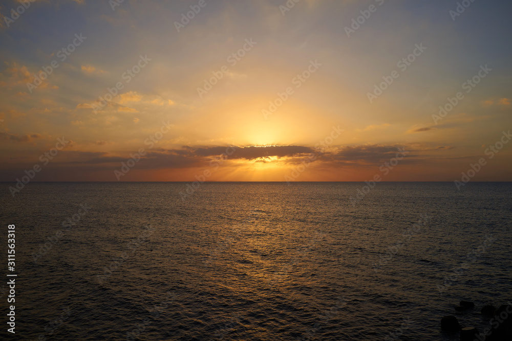 Naklejka premium 夕日