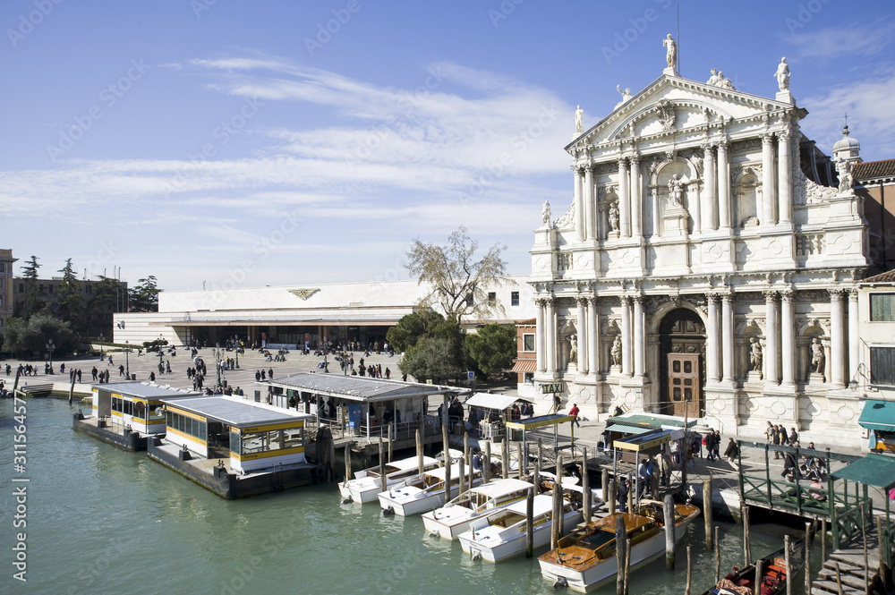 Naklejka premium Venedig, Bahnhof, Italien, Venetien