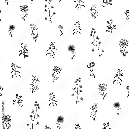 seamless floral pattern with flowers